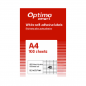 Etichete albe autoadezive 40/A4, 52,5 x 29,7 mm, 100 coli/top, Optima Smart