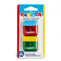 Ascutitoare mini cu 2 capete si recipient Carioca