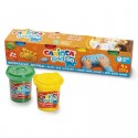 Set plastilina colorata, 4 culori x 150 g, contine instrumente de modelaj, CARIOCA Baby Do