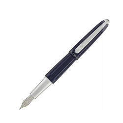 Stilou DIPLOMAT Aero, cu penita M, din otel inoxidabil - midnight blue