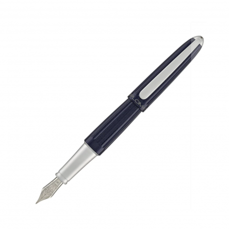 Stilou DIPLOMAT Aero, cu penita M, din otel inoxidabil - midnight blue