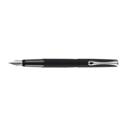 Stilou DIPLOMAT Esteem, cu penita F, din otel inoxidabil - black Barley