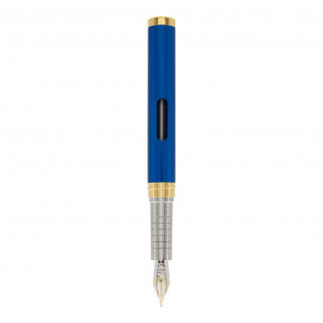 Stilou DIPLOMAT Nexus, cu penita M, din otel inoxidabil - blue gold