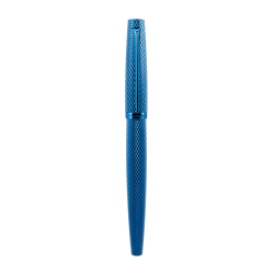 Stilou DIPLOMAT Viper, cu penita F/M, din otel inoxidabil - blue guilloche