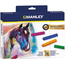 Set creta pastelata-Manley, culori variate-36 buc/cutie