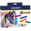 Set creta pastelata-Manley, culori variate-36 buc/cutie