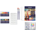 Set tempera acrilica Manley, solubila in apa, 12 ml - 12 culori/set