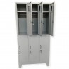 Vestiar metalic Premium cu picioare 6 usi (3x2) 1000x350x1920 mm (LxlxH), Neasamblat, PLUS
