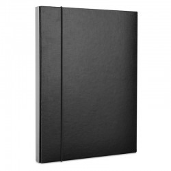 Mapa din carton plastifiat cu elastic, 40mm latime, Office Products - negru