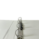 Caiet mecanic cu buzunar, plastifiat PP, 4 inele in "D", 25 mm, cotor 40mm, Optima - alb