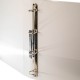 Caiet mecanic cu buzunar, plastifiat PP, 4 inele in "D", 25 mm, cotor 40mm, Optima - alb