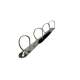 Caiet mecanic cu buzunar, plastifiat PP, 4 inele in "D", 40 mm, cotor 65mm, Optima - alb