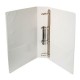 Caiet mecanic cu buzunar, plastifiat PP, 4 inele in "D", 40 mm, cotor 65mm, Optima - alb
