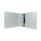 Caiet mecanic cu buzunar, plastifiat PP, 4 inele in "D", 65 mm, cotor 90mm, Optima - alb