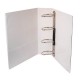 Caiet mecanic cu buzunar, plastifiat PP, 4 inele in "D", 65 mm, cotor 90mm, Optima - alb