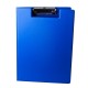 Clipboard dublu A4, plastifiat PP, Optima - albastru