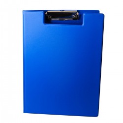 Clipboard dublu A4, plastifiat PP, Optima - albastru