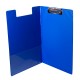 Clipboard dublu A4, plastifiat PP, Optima - albastru