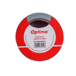 Banda adeziva din aluminiu, 48mm x 25 m, 60 microni, Optima - argintie