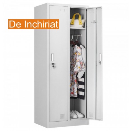 De Inchiriat - Vestiar metalic Premium 2 usi 600x450x1800 mm (LxlxH), Asamblat, Extra Plus