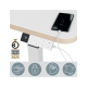 Birou ergonomic LEITZ Ergo, electric, ajustabil pe inaltime, pentru pozitia sezut/ in picioare, alb