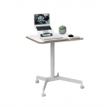 Birou ergonomic LEITZ Ergo, pneumatic, ajustabil pe inaltime, pentru pozitia sezut/ in picioare, alb