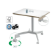 Birou ergonomic LEITZ Ergo, pneumatic, ajustabil pe inaltime, pentru pozitia sezut/ in picioare, alb