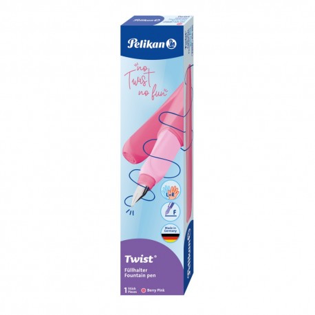 STILOU TWIST BERRY PINK, PENITA F, GRIP ERGONOMIC, AMBIDEXTRU, 1 REZERVA INCLUSA, IN CUTIE CARTON
