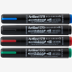 Permanent marker ARTLINE 170 Eco Green - Dry safe 2 weeks, corp plastic, varf rotund 2.0mm, 4 culori