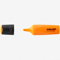 Textmarker ARTLINE 690 Eco Green, varf tesit 1.0-4.0mm - orange fluorescent