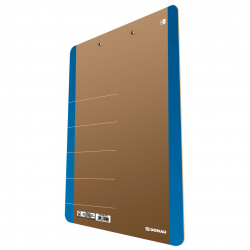 Clipboard dublu A4, carton 900gsm, colturi rotunjite, DONAU Life - margine albastra