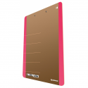 Clipboard dublu A4, carton 900gsm, colturi rotunjite, DONAU Life - margine roz