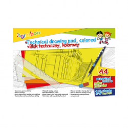 Bloc desen A4, 10 file - 150g/mp, coperta carton - foi color asortate