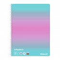 CAIET A4 80 FILE SPIRA PATRATELE PERFORAT COLOR EDITION, PEFC, CULOARE ROZ/MENTA
