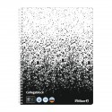 CAIET A4 80 FILE SPIRA PATRATELE PERFORAT COLOR EDITION, PEFC, CULOARE ALB/NEGRU
