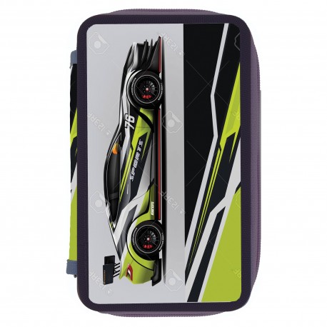 PENAR NEECHIPAT, 3 FERMOARE, FERMOAR MARE, INTERIOR TEXTIL, DIMENSIUNE 20 X 13 X 6 CM, MOTIV SPEED CAR