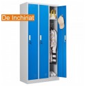 De Inchiriat - Vestiar metalic Premium 3 usi color albastru 900x450x1800 mm (LxlxH), Asamblat, Extra Plus