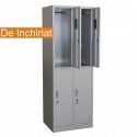 De Inchiriat - Vestiar metalic Premium cu 4 usi (2x2) 600x500x1800 mm (LxlxH), Asamblat, PLUS