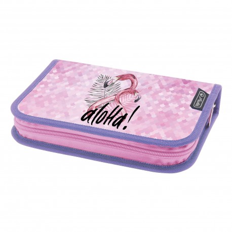 PENAR NEECHIPAT, FERMOAR ASCUNS, INTERIOR TEXTIL, DIMENSIUNE 13.5 X 19.5 X 3 CM, MOTIV PINK FLAMINGO ( cod alternativ 9496700 )