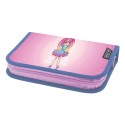 PENAR NEECHIPAT CU 2 CLAPE, FERMOAR ASCUNS, INTERIOR TEXTIL, DIMENSIUNE 13.5 X 19.5 X 3 CM, MOTIV FUN PRINCESS