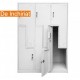 De Inchiriat - Vestiar metalic cu 6 usi Z (3x2) 1200x500x1800 mm (LxlxH), Asamblat, PLUS