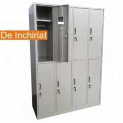 De Inchiriat - Vestiar metalic Premium cu 8 usi (4x2) 1200x500x1800 mm (LxlxH), Asamblat, PLUS