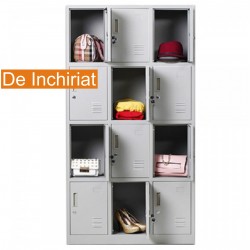 De Inchiriat - Vestiar metalic Premium pt. valori cu 12 compartimente, 1000x500x1800 mm (LxlxH), Asamblat, PLUS