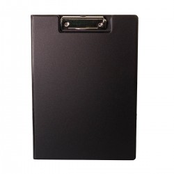 Clipboard dublu A4, plastifiat PP, Optima - negru