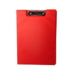Clipboard dublu A4, plastifiat PP, Optima - rosu