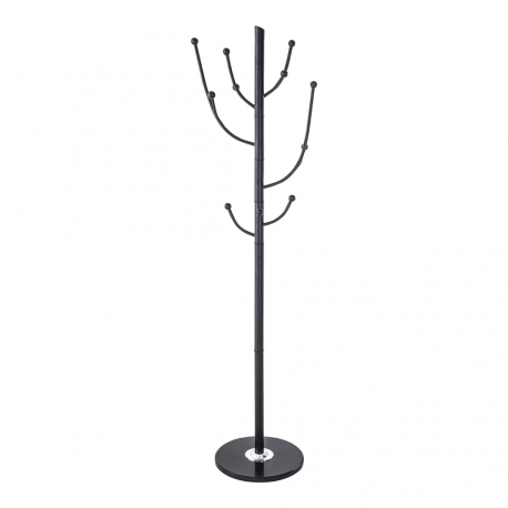 Cuier metalic 11 agatatori, baza din marmura, Office Products Helsinki - negru