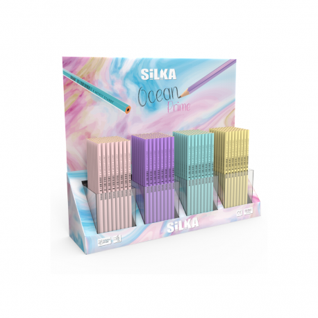 Display creioane, 4culori x 72buc(288buc)/display, SILKA Ocean Prime