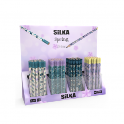 Display creioane, 4modele x 40buc(160buc)/display, SILKA Spring Jumbo