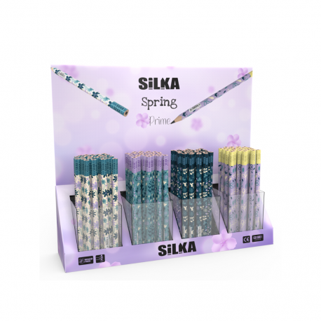 Display creioane, 4modele x 40buc(160buc)/display, SILKA Spring Jumbo