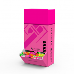 Display radiere pt creion, 44x22x13.5mm, 240buc/display, SILKA Neon - asortate
